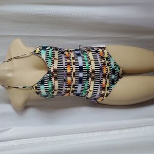 NWT Paul Smith Women's One Piece Bathing SuimSwim Cut Away Size 3